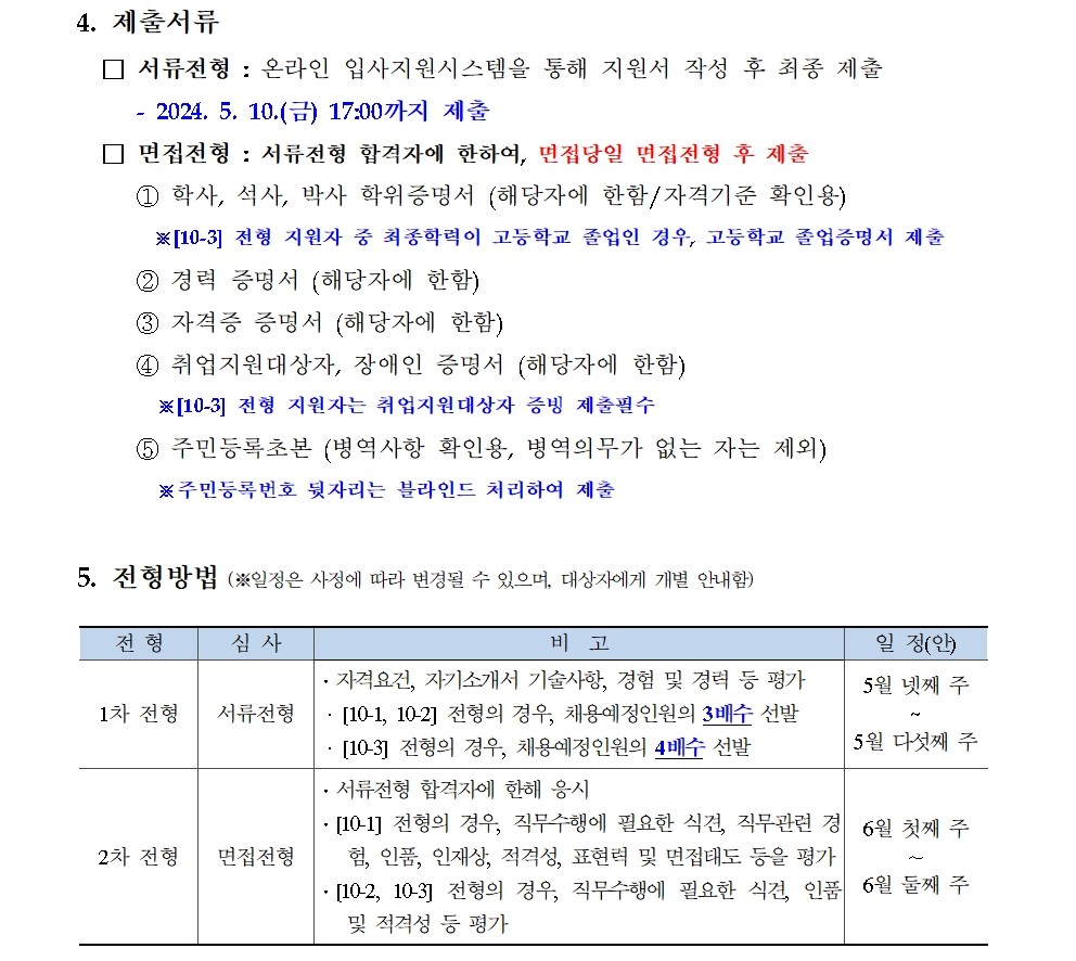 (3/4)[한국형사·법무정책연구원] 2024년도 제10차 채용공고문 - 자세한 내용은 하단 참조